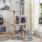 Feyza Design Kedi Tırmalama Evi, Hamaklı Yuvalı, Lüx Tasarım, Renkli ve Rahat - Seçenek 1