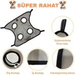 Feyza Design Kedi ve Köpek Bakım Hamağı + 2'li Çelik Askı Kanca Seti - Altın - Gri - Seçenek 1