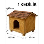 Feyza Design Kedi Yuvası, Iç-Dış Mekan Kullanımı, Isı ve Su Yalıtımlı, 35X40X45 cm - Seçenek 1