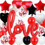 Feyza Design Kırmızı Balon Setleri - Eğlence ve Parti Malzemeleri - 52X38 AMERİKAN SERVİSİ 35X35 PEÇETELER - Altın - Turkuaz