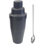 Feyza Design Kokteyl Yapım Seti 2'li, 700 cc Polikarbon Shaker ve Bar Kaşığı Seti - Seçenek 1