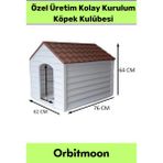 Feyza Design Kolay Kurulum Taşınabilir Bahçe ve Yazlık Köpek Kulübesi - Ahşap - Beyaz - Seçenek 1