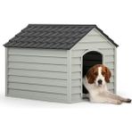 Feyza Design Konforlu ve Şık Köpek Kulübesi, Güvenli Alan, Rahat Yaşam Alanı 64*62*76 - Altın - Gri - Seçenek 1