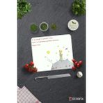 Feyza Design Küçük Prens Desenli Cam Kesme Tablası 29X34CM, Şık ve Dayanıklı Tasarım - Ahşap - Beyaz - Seçenek 1