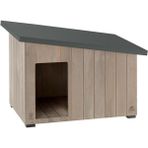Feyza Design Kuzey Çamı Ahşap Köpek Kulübesi Small 58.5X42.5X44.5 cm - Açık Bej - Seçenek 1