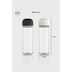 Feyza Design Line 105 ml 2'li Cam Tuzluk Biberlik Seti Siyah-Bej - Seçenek 1