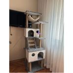 Feyza Design Lüks Kedi Tırmalama Evi ve Oyun Platformu, Hamaklı Yuvalı, Eğlenceli Tasarım - Seçenek 1