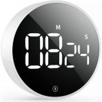 Feyza Design Manyetik LED Dijital Zamanlayıcı, Sesli Geri Sayım, Mini Mutfak Kronometre - Altın - Seçenek 1