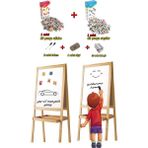 Feyza Design Manyetik Yazı Tahtası, Çift Taraflı, Beyaz, Pratik ve Şık Kullanım - Açık Bej - Seçenek 1