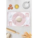 Feyza Design Mermer Görünümlü Cam Hamur Açma Matı, 40X60 Cm, Pratik ve Şık Tasarım - Altın