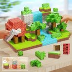 Feyza Design Minecraft Tarzı Manyetik Küpler - 100 Parça Zeka Geliştirici Blok - Seçenek 1