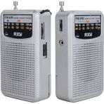 Feyza Design Mini Analog Radyo, Taşınabilir ve Şık Gri Renkli Tasarım