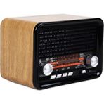 Feyza Design Mini Taşınabilir Bluetooth Hoparlör, Radyo, USB ve Tf Kart Girişli, Şarjlı Sistem - Ahşap - Ceviz