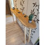 Feyza Design Modern Şık Konsol Masası, Şık ve Fonksiyonel Tasarım - Ahşap - Ceviz