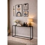 Feyza Design Modern Siyah Ahşap Dresuar, 100 cm Kahve Köşesi, Şık ve Fonksiyonel