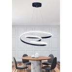 Feyza Design Modern Siyah Kasa Beyaz Işık Ledli Sarkıt Avize, Şık ve Modern Tasarım - Ahşap - Seçenek 1