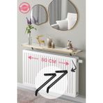 Feyza Design Montajsız Petek Üstü Uçan Raf, Kalorifer Peteği Kitaplık 80×18 cm Beyaz - Ahşap - Bej - Siyah
