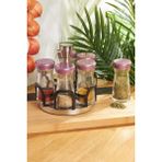 Feyza Design Mor Cam Ocha Baharat Takımı 7 Parça, Şık ve Dayanıklı Set - Seçenek 1