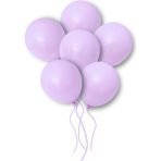 Feyza Design Mor Makaron Balon 50 Adet 30 cm Pastel Renk Parti Süsü - 0,5 x 9 cm - Açık Mor