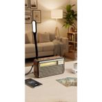 Feyza Design Nostaljik Ahşap Görünümlü Bluetooth ve USB Radyo, Fm, Şarjlı, Şık Tasarım - Ahşap - Ceviz