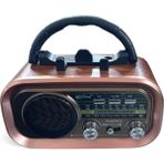 Feyza Design Nostaljik Görünümlü Solar Radyo, Bluetooth & Mp3 Çalar, Retro Müzik Kutusu - Ahşap - Ceviz