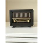 Feyza Design Nostaljik Radyo Bluetooth USB Fm Radyo ile Şarjlı Adaptör ve Pil - Ahşap - Ceviz