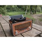 Feyza Design Nostaljik Radyo YG-7052, Fm, Bluetooth, Güneş Enerjisi, Sd Kart, LED Aydınlatma - Ahşap - Ceviz
