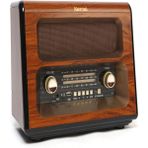 Feyza Design Nostaljik Retro Analog Radyo Bluetooth Fm USB Sd Mp3 Şarjlı - Altın