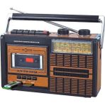 Feyza Design Nostaljik USB Fm Radyo Kaset Çalar Müzik Kutusu Şarjlı - Altın - Gri