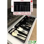 Feyza Design Parlak Siyah 16'lı Modüler Çekmece Içi Kaşıklık Organizer Seti - Ahşap - Seçenek 1