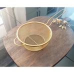 Feyza Design Paslanmaz Çelik 18 cm Pişirme, Cips ve Kızartma Sepeti - Ahşap - Ceviz - Seçenek 1