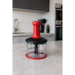Feyza Design Paslanmaz Çelik 3 Bıçaklı El Rondosu Blender, Sebze ve Soğan Doğrayıcı - Altın - Turkuaz