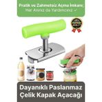 Feyza Design Paslanmaz Çelik Ayarlanabilir Kavanoz ve Konserve Açacağı, Pratik Kullanım - Açık Bej