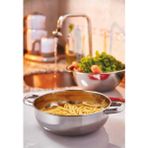 Feyza Design Paslanmaz Çelik Çok Amaçlı Makarna ve Sebze Süzgeci, 25CM - Ahşap - Ceviz - Seçenek 1