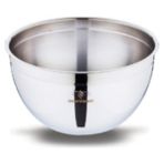 Feyza Design Paslanmaz Çelik Kase ve Karıştırma Kabı 24 Cm, Dayanıklı ve Şık Tasarım - Açık Bej