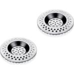 Feyza Design Paslanmaz Metal 2'li Yuvarlak Mutfak Lavabo Süzgeci ve Çöp Tıkacı - Altın - Seçenek 1