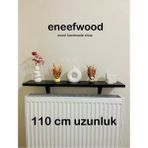 Feyza Design Petek Üstü Raf 110X15 Mat Siyah Dresuar - Ahşap