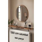 Feyza Design Petek Üstü Raf 130X15 - Şık ve Fonksiyonel Dekoratif Raf - Ahşap - Ceviz