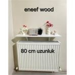 Feyza Design Petek Üstü Raf 80X15 - Ahşap - Bej - Siyah