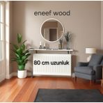 Feyza Design Petek Üstü Raf 80X15 Metal Ayaklı Dresuar Beyaz - Ahşap - Bej - Siyah