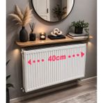 Feyza Design Petek Üstü Raf Uçan Raf 40X16 cm Kahverengi - Ahşap - Ceviz