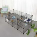 Feyza Design Portatif Metal Kedi, Köpek, Kuş ve Evcil Hayvan Oyun Parkı Kafesi - Seçenek 1
