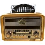 Feyza Design Portatif Solarlı LED Radyo, Çok Fonksiyonlu Şarjlı Nostaljik Tasarım - Ahşap