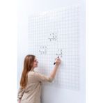 Feyza Design Pratik Kareli Şeffaf Akıllı Yazı Tahtası 120X100CM - Ahşap - Beyaz - Seçenek 1