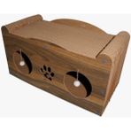 Feyza Design Renkli Karton Tırmalamalı Kedi Evi 60X30X28CM, Eğlenceli ve Konforlu Tasarım - Seçenek 1