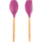 Feyza Design Renkli Silikon Büyük Kaşık ve Spatula Seti, Dayanıklı ve Pratik Kullanım - Amber - Seçenek 1
