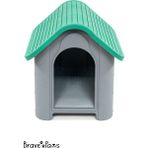 Feyza Design Sağlam ve Hafif Plastik Köpek Kulübesi 85X71X66 Cm, Konforlu Dış Mekân Kullanımı - Ahşap - Seçenek 1