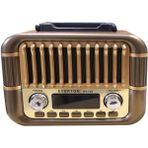 Feyza Design Şarjlı Dijital Göstergeli Nostaljik Radyo Bluetooth USB Sd Fm - Ahşap