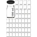 Feyza Design Şeffaf 190 ml Metal Kapaklı Konserve Kavanoz, 50 Adet, Bebek Mama Saklama - Ahşap