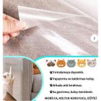 Feyza Design Şeffaf Kendinden Yapışkanlı Kedi Tırmalama Koruyucu Folyo 50X100CM - Seçenek 1